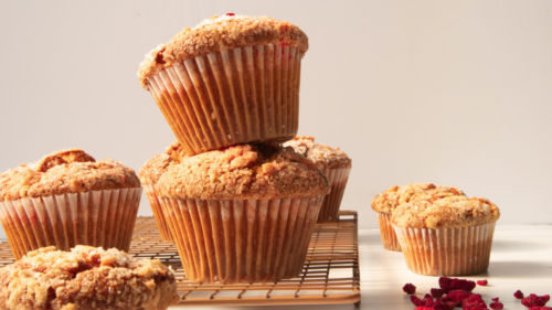 Raspberry Coffee Cake Muffins