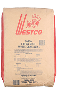 bag of Extra Rich White Cake Mix 30420