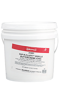 tub of Sup-R-Fluffy RTU Vanilla Buttercreme Icing 31001