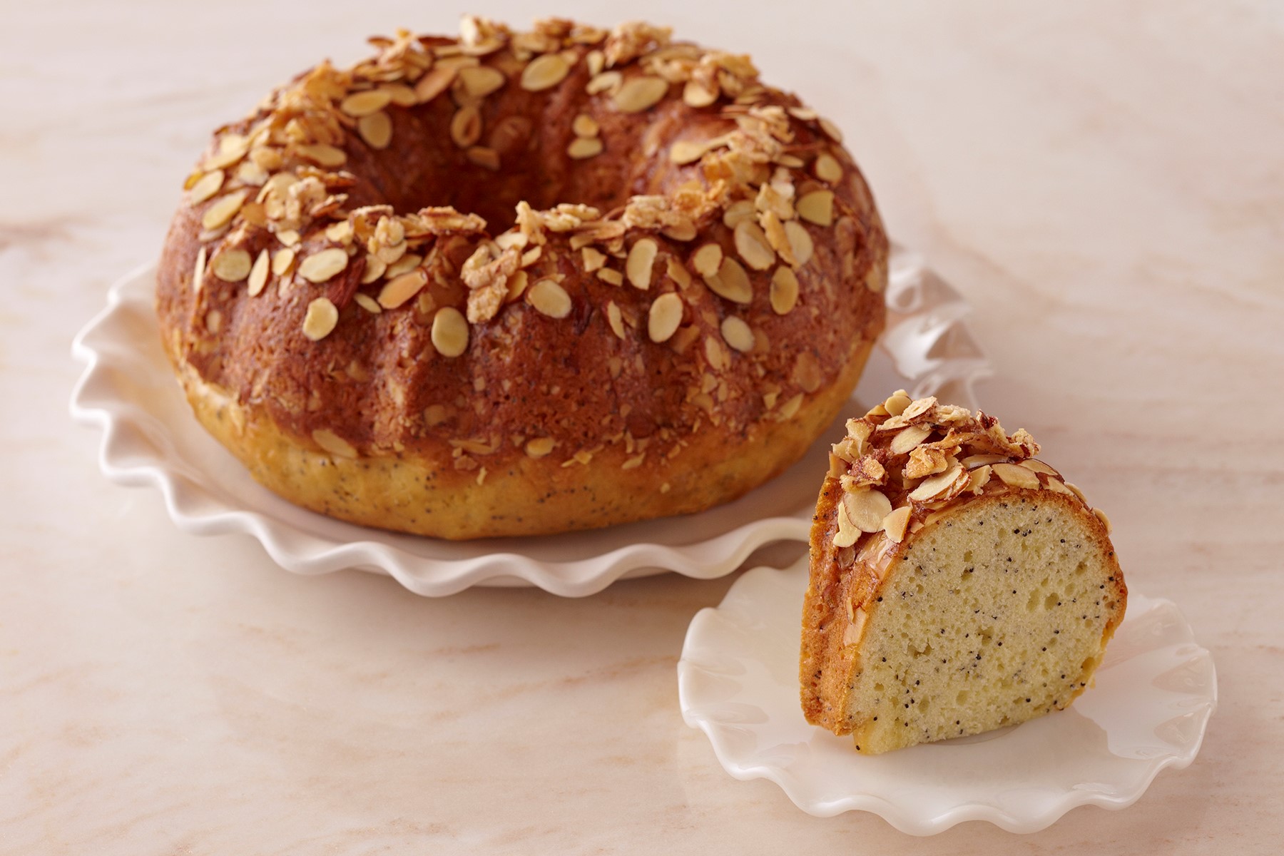 almond poppy ring cake