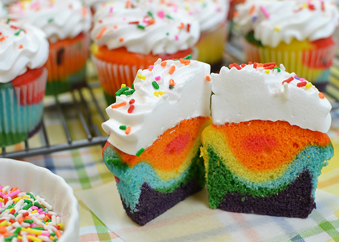 Rainbow Cupcakes