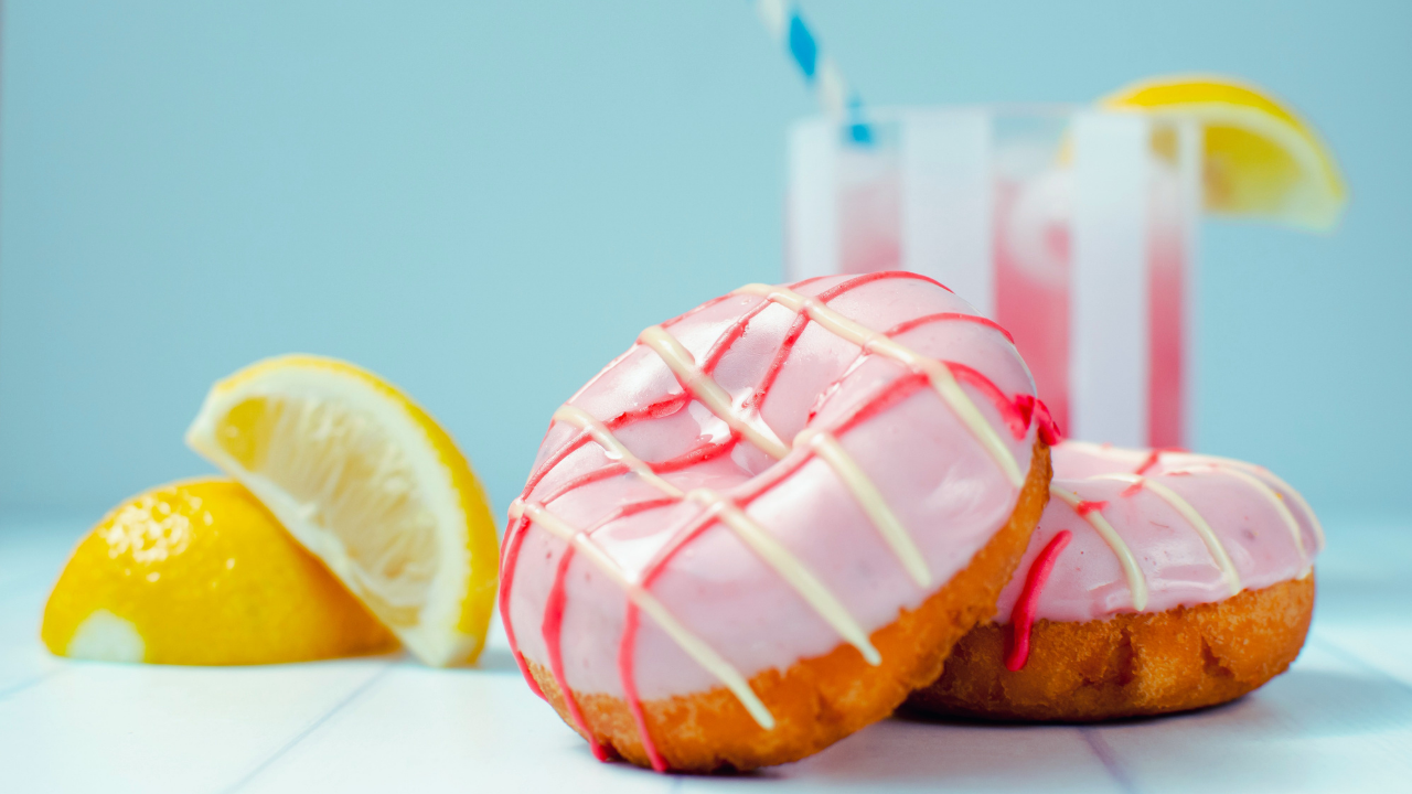 Raspberry Lemonade Cake Donuts