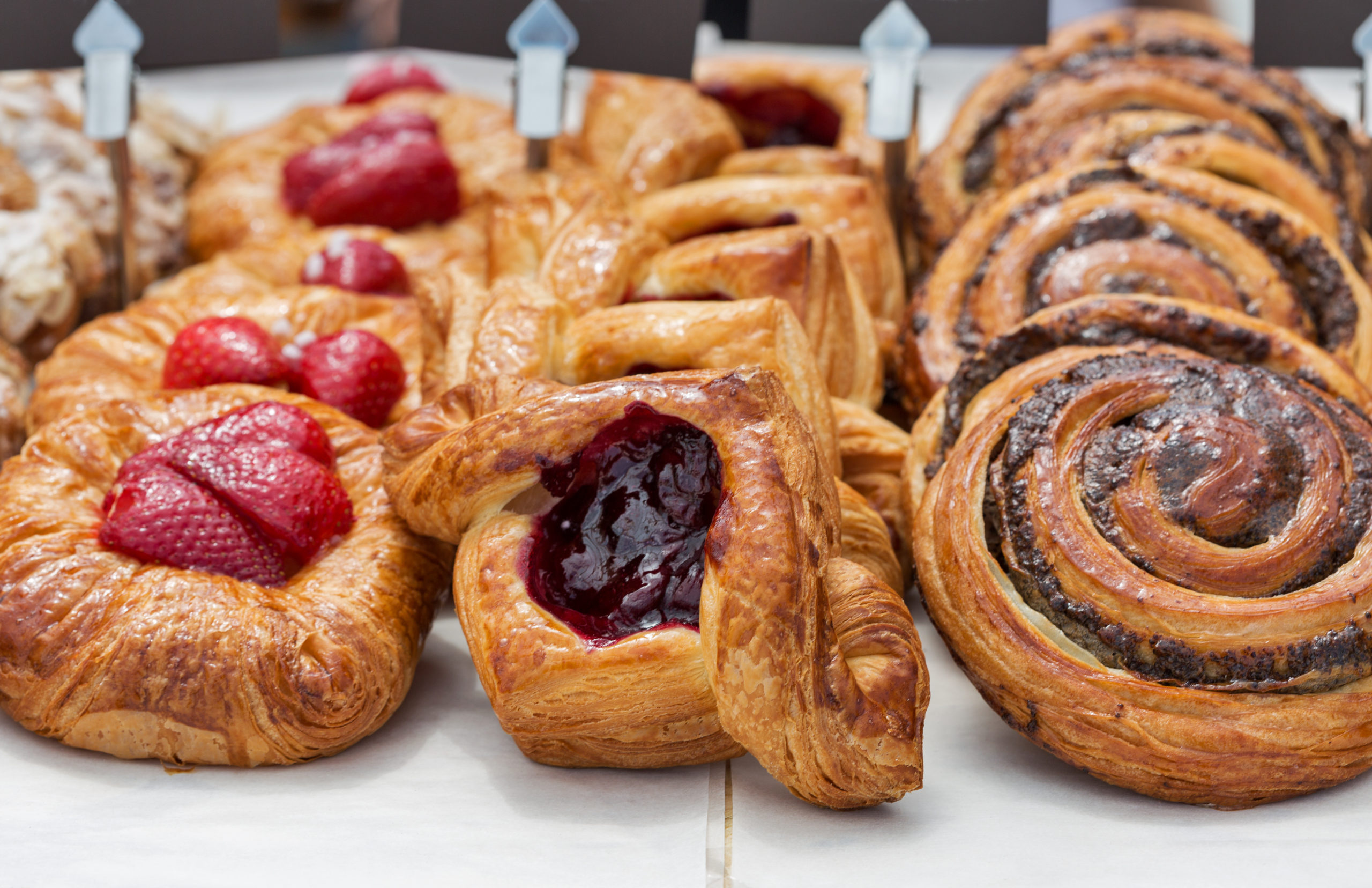 pastries filled with berry fillings