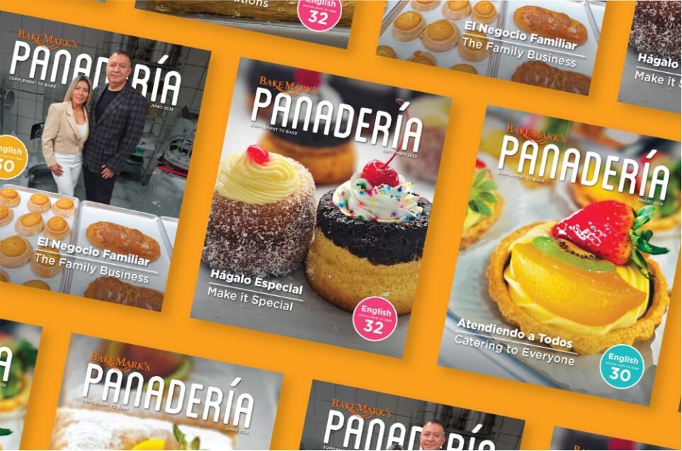 a collage of past panaderia magazine covers